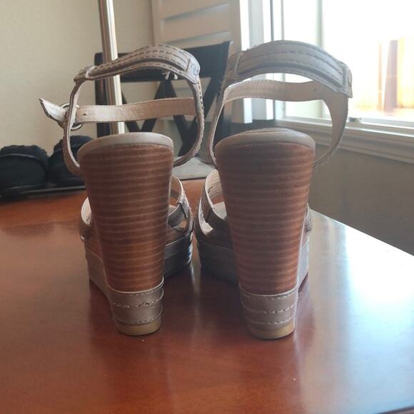 Frye wedge Corrina Stich leather wedge western bohemian gypsy sz 9.5 festival - Picture 7 of 9